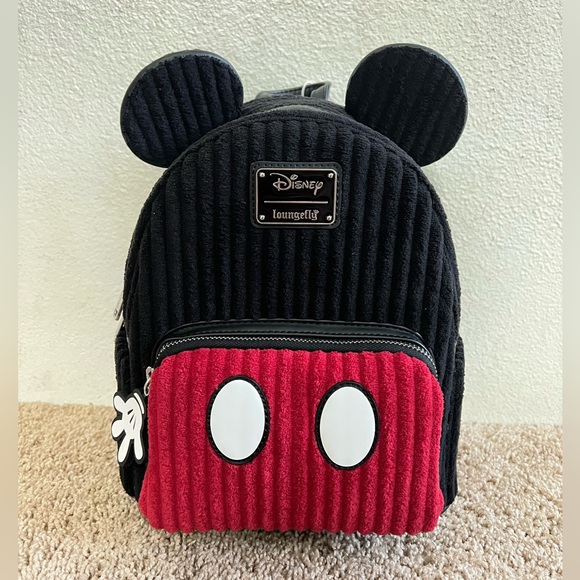NWT Loungefly Disney Mickey Mouse corduroy cosplay backpack - Picture 1 of 4